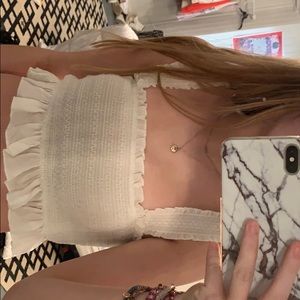 white crop top